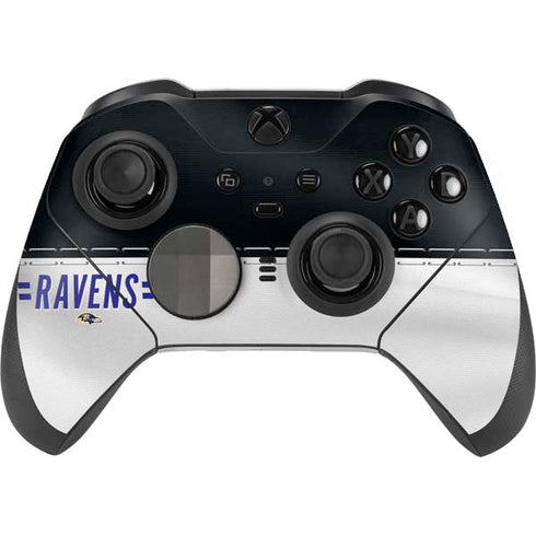 NFL Baltimore Ravens White Striped Xbox Elite Wireless Controller Series 2 Skin