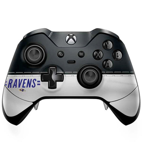 NFL Baltimore Ravens White Striped Xbox One Elite Controller Skin