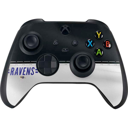 NFL Baltimore Ravens White Striped XBox Series X Digital Edition Bundle Skin