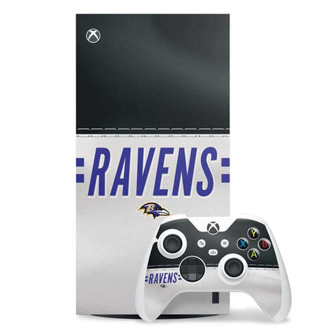 NFL Baltimore Ravens White Striped Xbox Series X Skins