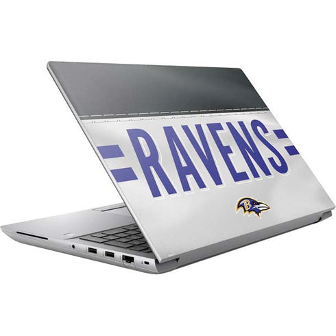 NFL Baltimore Ravens White Striped HP ZBook Fury 16 G10 Skin