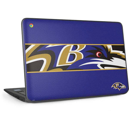 NFL Baltimore Ravens Zone Block HP Chromebook Skin