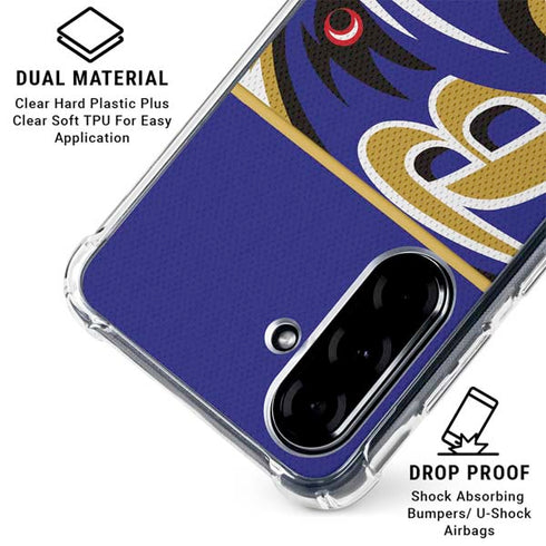 NFL Baltimore Ravens Zone Block Galaxy A36 5G Clear Case