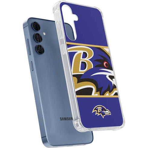 NFL Baltimore Ravens Zone Block Galaxy A55 5G Clear Case