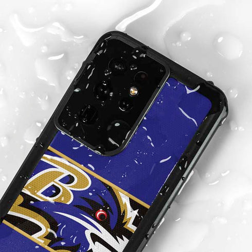 NFL Baltimore Ravens Zone Block Galaxy S24 Ultra Waterproof Case