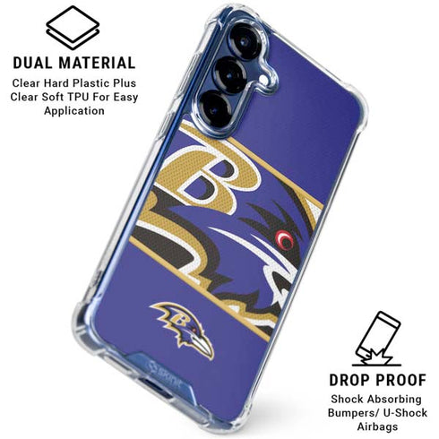 NFL Baltimore Ravens Zone Block Galaxy S25 Clear Case