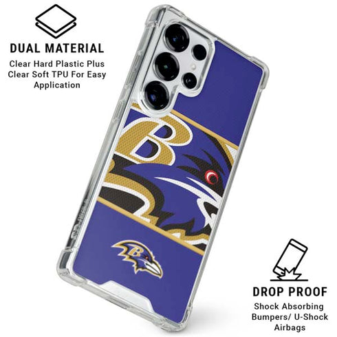NFL Baltimore Ravens Zone Block Galaxy S25 Ultra Clear Case