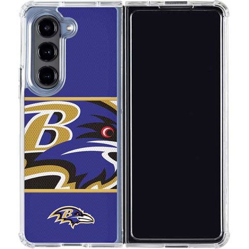 NFL Baltimore Ravens Zone Block Galaxy Z Fold5 5G Clear Case