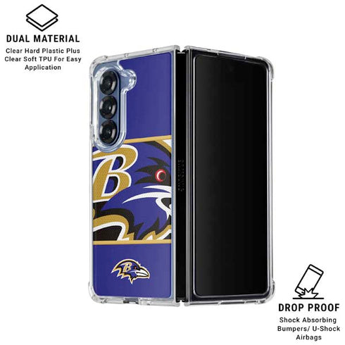 NFL Baltimore Ravens Zone Block Galaxy Z Fold6 Clear Case