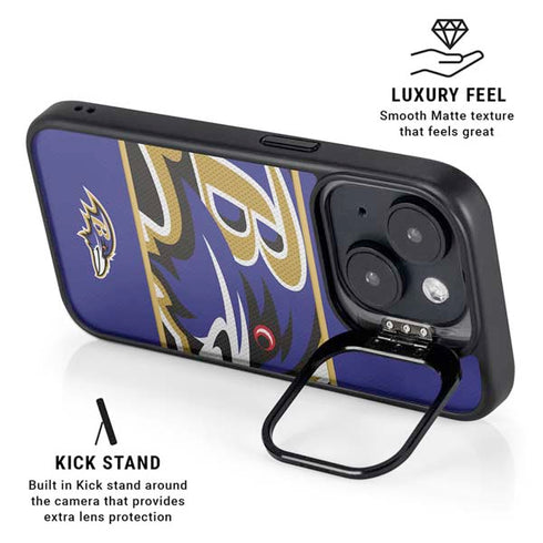NFL Baltimore Ravens Zone Block iPhone 14 Plus Kickstand Case