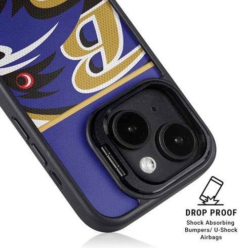 NFL Baltimore Ravens Zone Block iPhone 14 Plus Kickstand Case