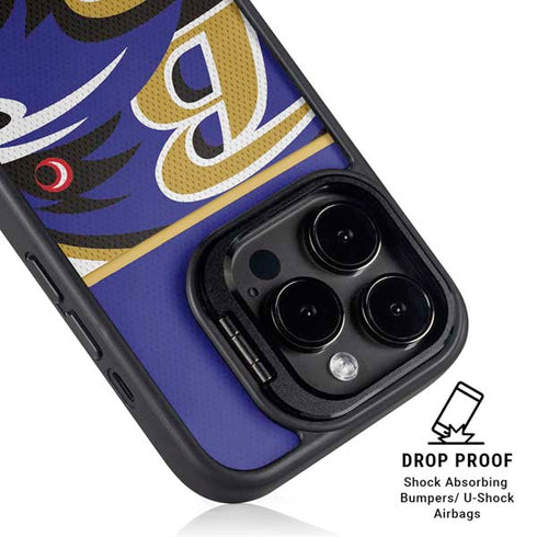 NFL Baltimore Ravens Zone Block iPhone 15 Pro Max Kickstand Case