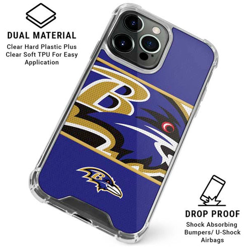 NFL Baltimore Ravens Zone Block iPhone 16 Pro Max Clear Case