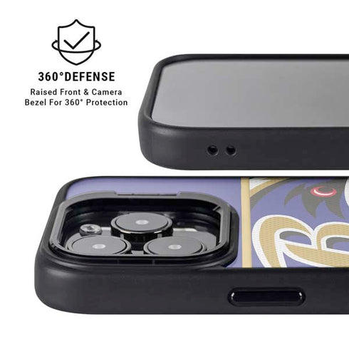 NFL Baltimore Ravens Zone Block iPhone 16 Pro Max Kickstand Case