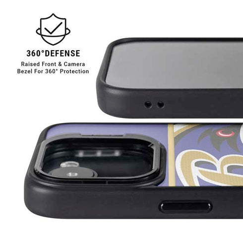 NFL Baltimore Ravens Zone Block iPhone 16e Kickstand Case