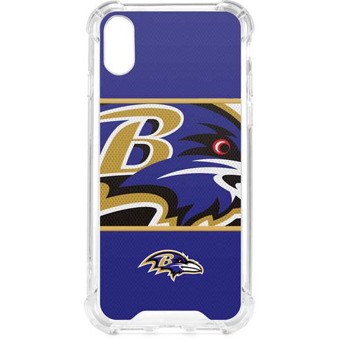NFL Baltimore Ravens Zone Block iPhone XS Clear Case