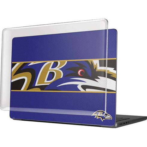 NFL Baltimore Ravens Zone Block MacBook Pro 14in (2021-24) Case plus Skin