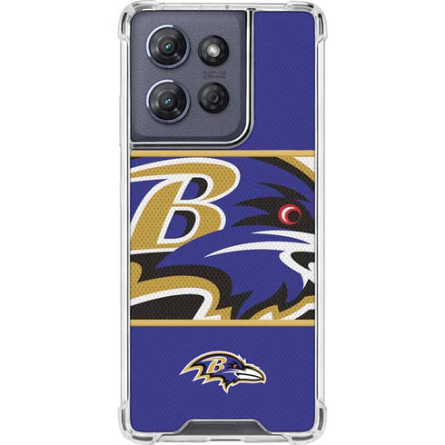 NFL Baltimore Ravens Zone Block Moto G 5G (2025) Clear Case