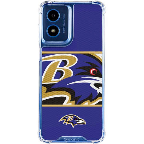 NFL Baltimore Ravens Zone Block Moto G 5G (2024) Clear Case