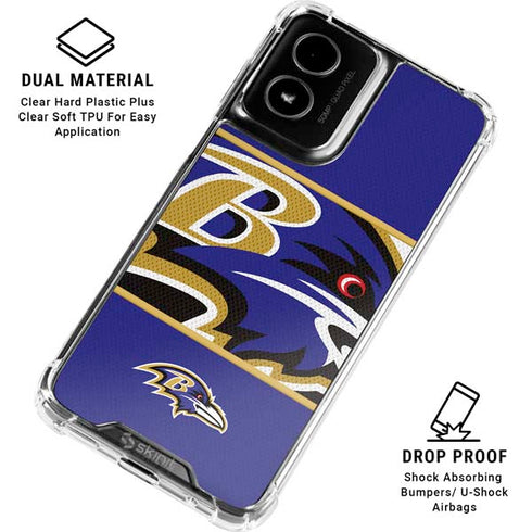 NFL Baltimore Ravens Zone Block Moto G Power 5G (2024) Clear Case