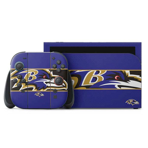NFL Baltimore Ravens Zone Block Nintendo Switch 2 (2025) with Joy-Con Skin
