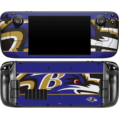 NFL Baltimore Ravens Zone Block Steam Deck Handheld Gaming Computer OLED Skin