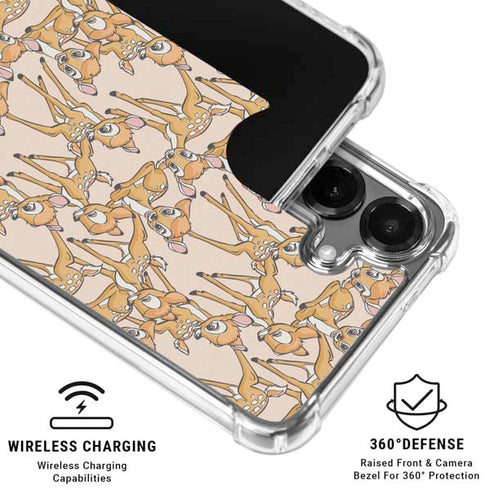 Disney Bambi Character Pattern Galaxy S26 Clear Case