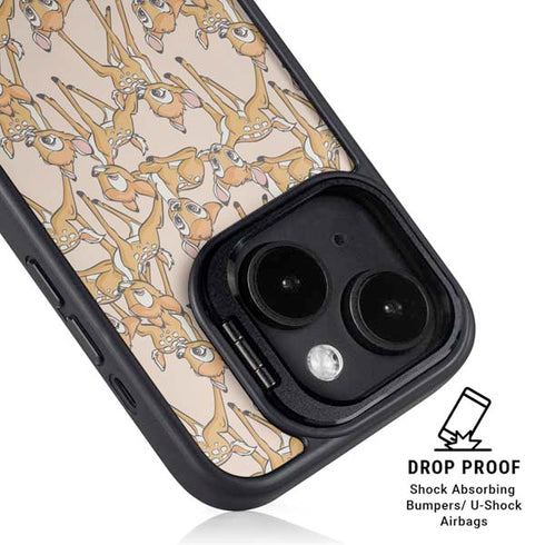 Disney Bambi Character Pattern iPhone 15 Kickstand Case