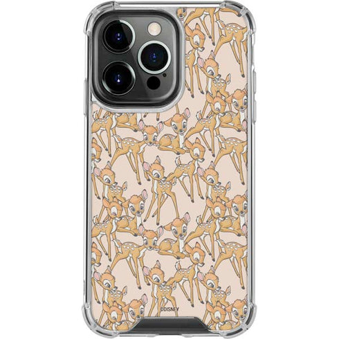 Disney Bambi Character Pattern iPhone 16 Pro Max Clear Case