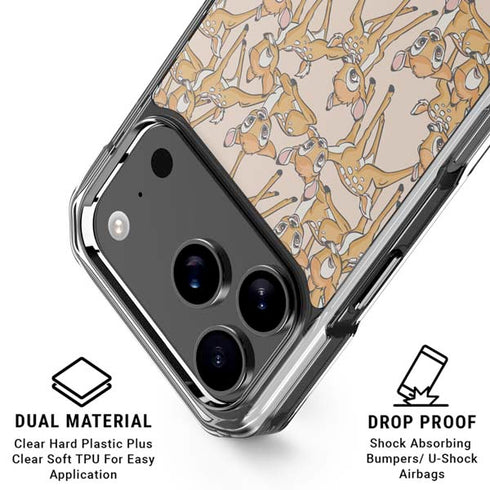 Disney Bambi Character Pattern iPhone 18 Pro Clear Case