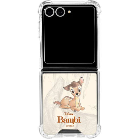 Disney Bambi Sketched Portrait Galaxy Z Flip7 Clear Case