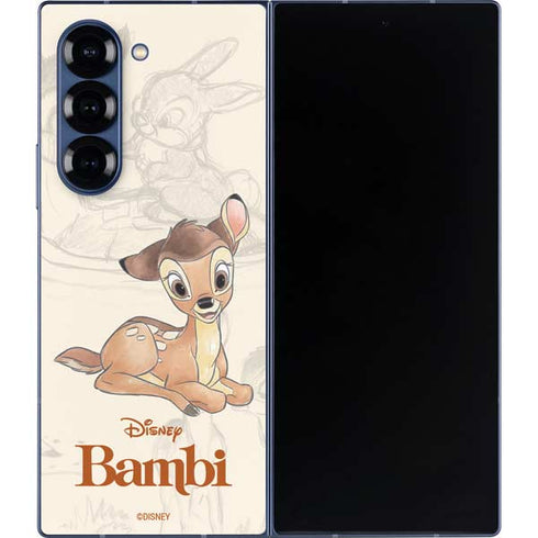 Disney Bambi Sketched Portrait Galaxy Z Fold6 Skin