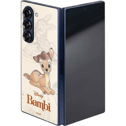 Disney Bambi Sketched Portrait Galaxy Z Fold6 Skin