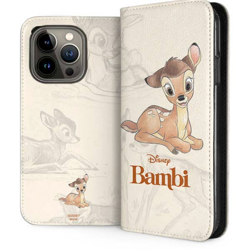 Disney Bambi Sketched Portrait iPhone 13 Pro Folio Case