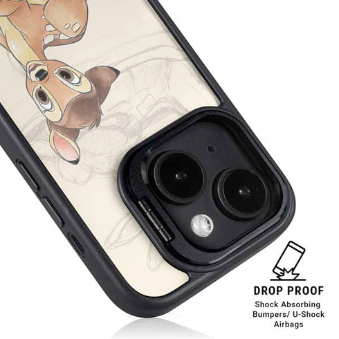 Disney Bambi Sketched Portrait iPhone 14 Plus Kickstand Case