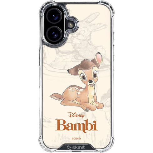 Disney Bambi Sketched Portrait iPhone 16 Plus Clear Case