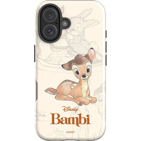 Disney Bambi Sketched Portrait iPhone 16 Plus Impact Case
