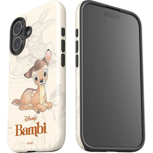 Disney Bambi Sketched Portrait iPhone 16 Plus Impact Case