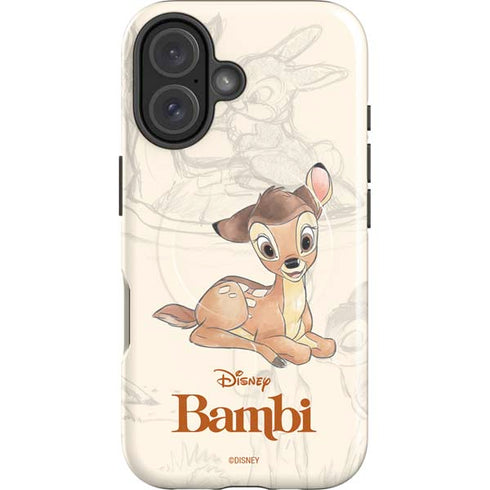 Disney Bambi Sketched Portrait iPhone 16 Plus Magsafe Impact Case