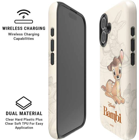 Disney Bambi Sketched Portrait iPhone 16 Plus Magsafe Impact Case
