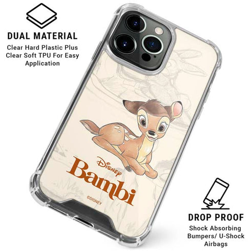 Disney Bambi Sketched Portrait iPhone 16 Pro Max Clear Case