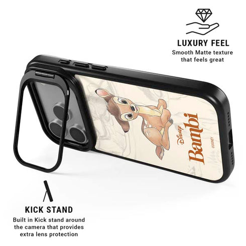 Disney Bambi Sketched Portrait iPhone 17 Pro Max Kickstand Case
