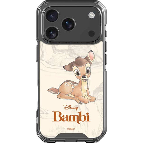 Disney Bambi Sketched Portrait iPhone 18 Pro Clear Case