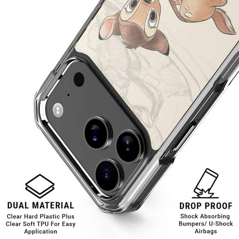 Disney Bambi Sketched Portrait iPhone 18 Pro Clear Case