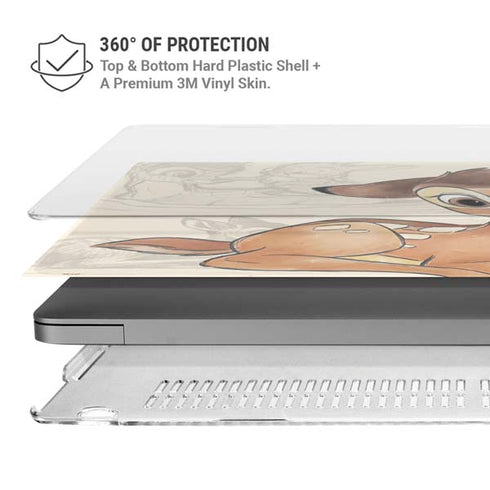 Disney Bambi Sketched Portrait MacBook Pro 14in (2021-24) Case plus Skin