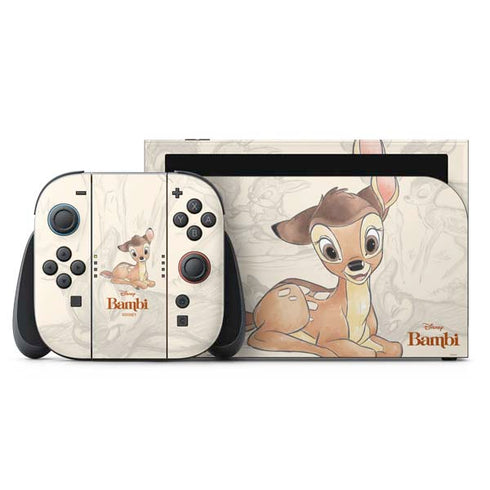 Disney Bambi Sketched Portrait Nintendo Skins