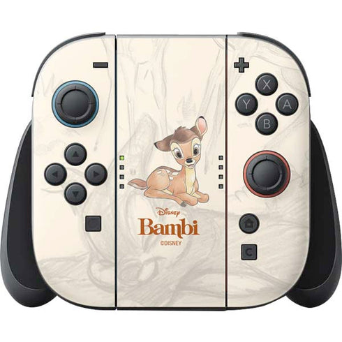 Disney Bambi Sketched Portrait Nintendo Switch 2 (2025) Joy-Con Controller Skin