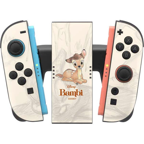 Disney Bambi Sketched Portrait Nintendo Switch 2 (2025) Joy-Con Controller Skin