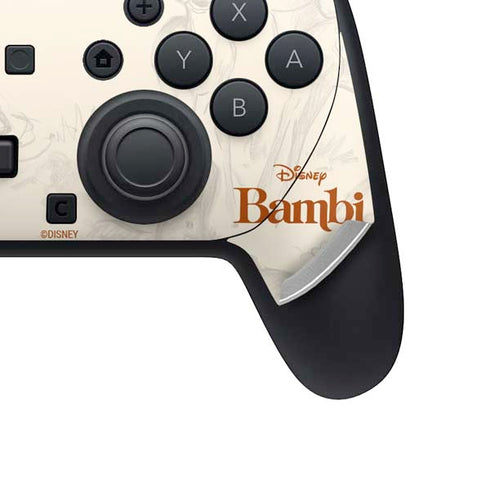 Disney Bambi Sketched Portrait Nintendo Switch 2 (2025) Pro Controller Skin