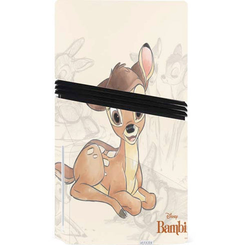Disney Bambi Sketched Portrait PS5 Pro Disk Console Skin